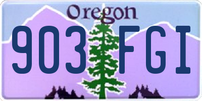 OR license plate 903FGI