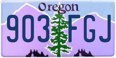 OR license plate 903FGJ