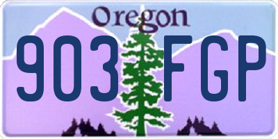 OR license plate 903FGP