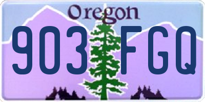 OR license plate 903FGQ