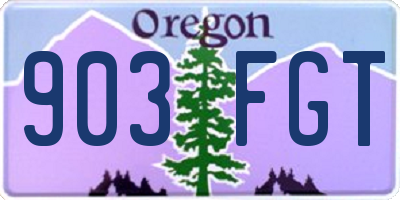 OR license plate 903FGT