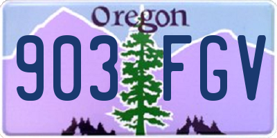 OR license plate 903FGV