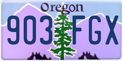 OR license plate 903FGX