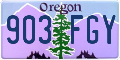 OR license plate 903FGY