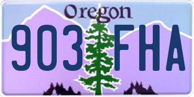 OR license plate 903FHA