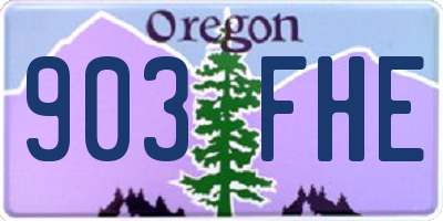 OR license plate 903FHE