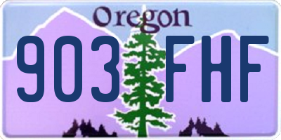 OR license plate 903FHF