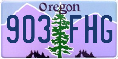 OR license plate 903FHG