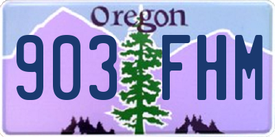 OR license plate 903FHM