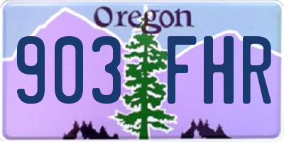 OR license plate 903FHR