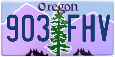 OR license plate 903FHV