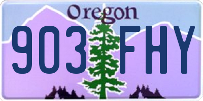 OR license plate 903FHY
