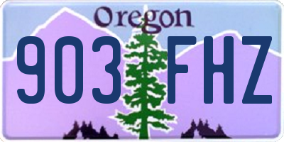 OR license plate 903FHZ