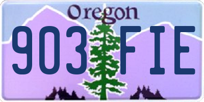 OR license plate 903FIE