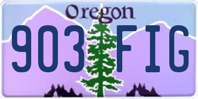 OR license plate 903FIG