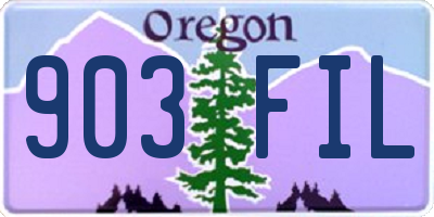 OR license plate 903FIL