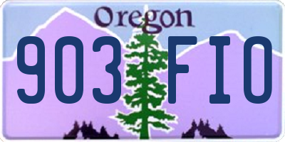 OR license plate 903FIO