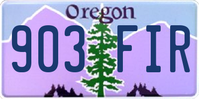 OR license plate 903FIR