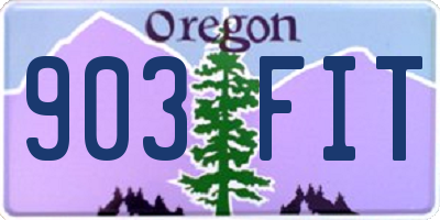 OR license plate 903FIT