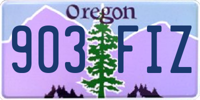 OR license plate 903FIZ
