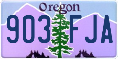 OR license plate 903FJA