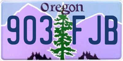 OR license plate 903FJB