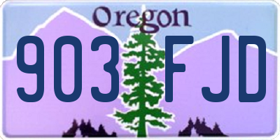 OR license plate 903FJD