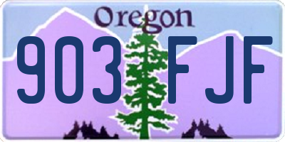 OR license plate 903FJF