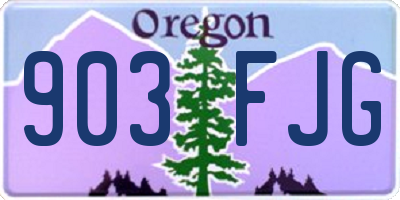 OR license plate 903FJG