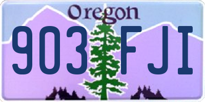 OR license plate 903FJI