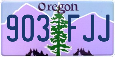 OR license plate 903FJJ