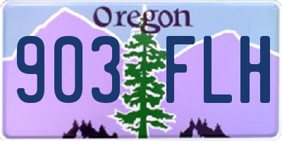 OR license plate 903FLH