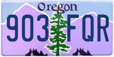 OR license plate 903FQR