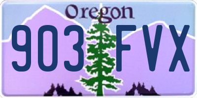 OR license plate 903FVX