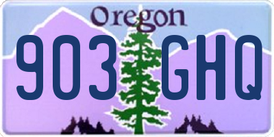 OR license plate 903GHQ