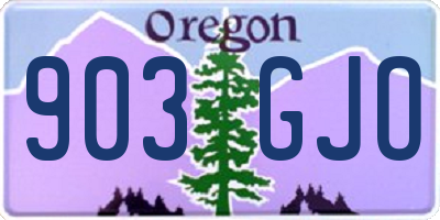 OR license plate 903GJO