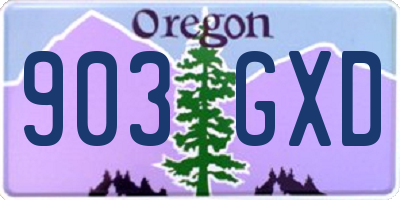 OR license plate 903GXD