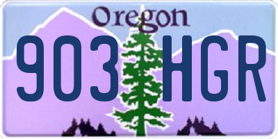 OR license plate 903HGR