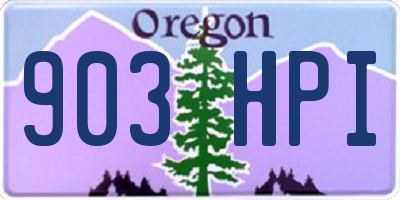 OR license plate 903HPI