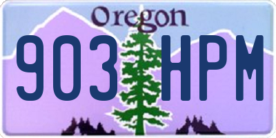 OR license plate 903HPM