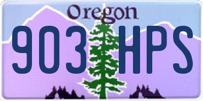 OR license plate 903HPS