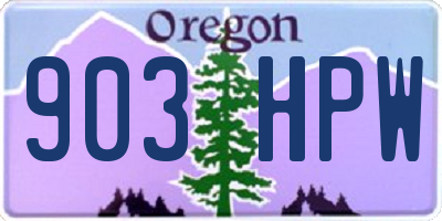 OR license plate 903HPW