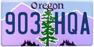 OR license plate 903HQA