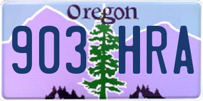 OR license plate 903HRA