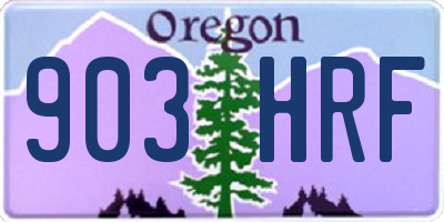 OR license plate 903HRF