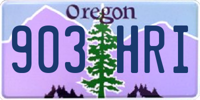 OR license plate 903HRI