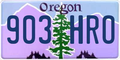 OR license plate 903HRO