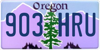 OR license plate 903HRU