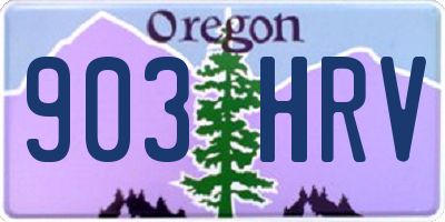 OR license plate 903HRV