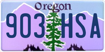 OR license plate 903HSA